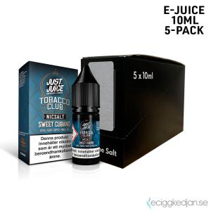 Just Juice Tobacco Club | Sweet Cubano | 10ml E-Juice | 14mg Saltnikotin | 5pack