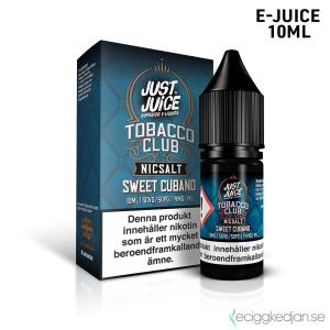 Just Juice Tobacco Club | Sweet Cubano | 10ml E-Juice | 14mg Saltnikotin