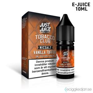 Just Juice Tobacco Club | Vanilla Toffee | 10ml E-Juice | 14mg Saltnikotin