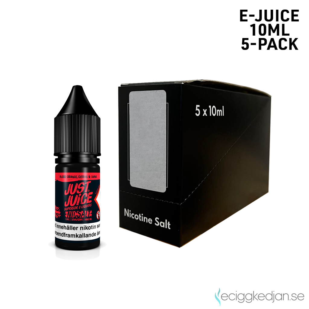 Just Juice | Blood Orange Citrus & Guava | 10ml E-Juice | 14mg Saltnikotin | 5pack