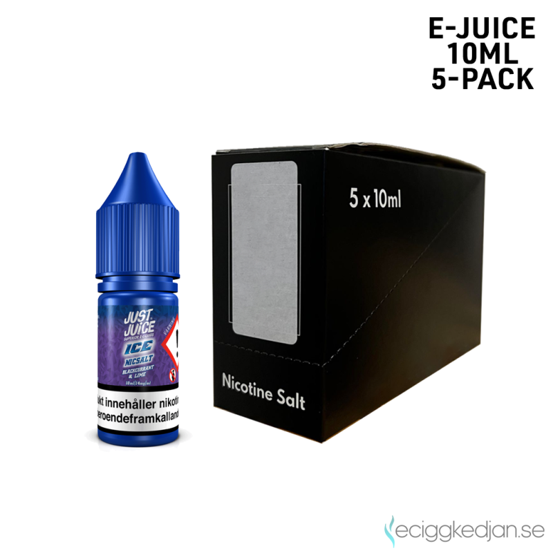 Just Juice | Blackcurrant & Lime Ice 10ml E-Juice 14mg Saltnikotin 5pack