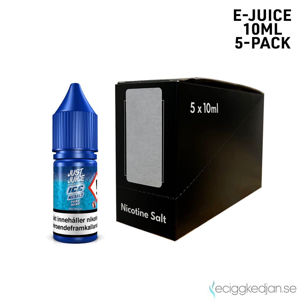 Just Juice | Pure Mint | Ice | 10ml E-Juice | 14mg Saltnikotin | 5pack