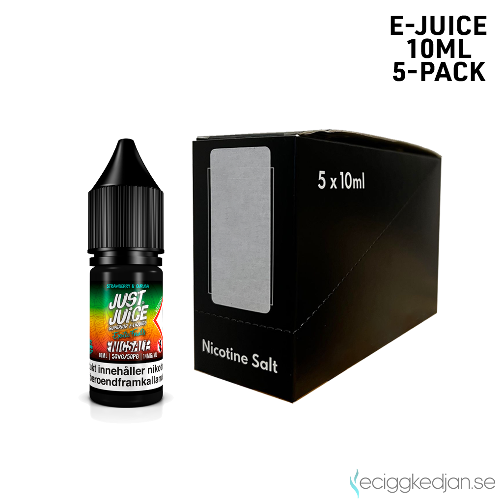 Just Juice | Strawberry & Curuba | 10ml E-Juice | 14mg Saltnikotin | 5pack