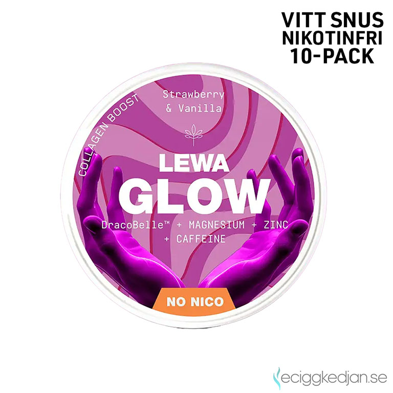Lewa GLOW | Strawberry Vanilla | Nikotinfritt Snus | 10pack