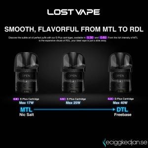 Lost Vape | E Plus Cartridge | 3pack