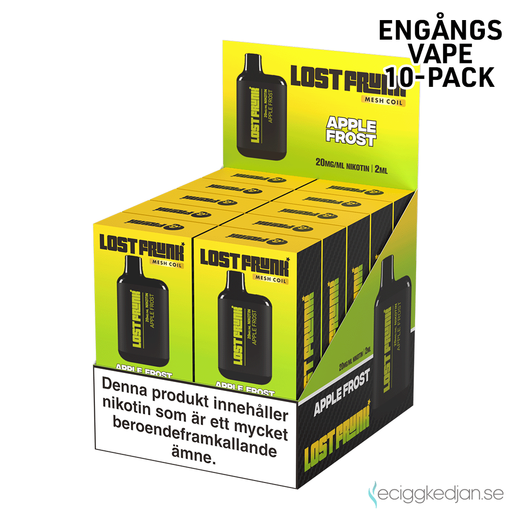 Lost Frunk Mesh | Apple Frost | Engångs Vape | 20mg | 10pack