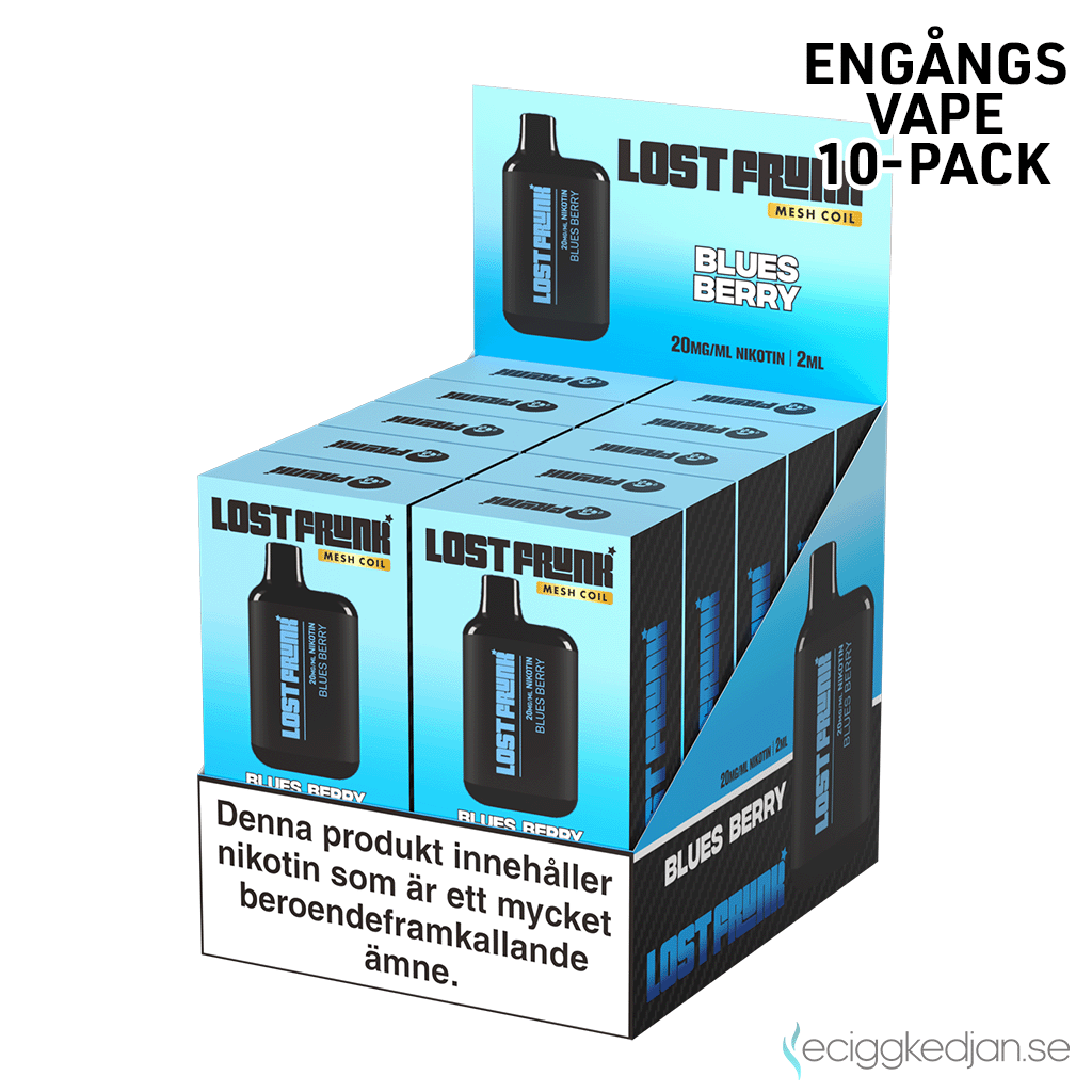 Lost Frunk Mesh | Blues Berry | Engångs Vape | 20mg | 10pack