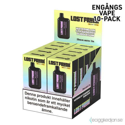 Lost Frunk Mesh | Watermelon Strawberry Bubblegum | Engångs Vape | 20mg | 10pack