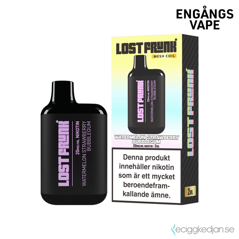 Lost Frunk Mesh | Watermelon Strawberry Bubblegum Engångs Vape 20mg