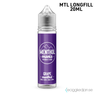 Menthol Mania | Grape Menthol | MTL | 20ml Longfill
