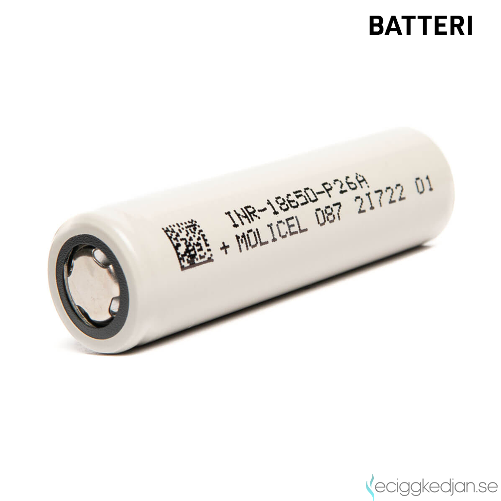 MoliCel | P26A - 18650 Batteri | 2600Mah 35Amp (inkl.skyddstub)
