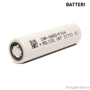 MoliCel | P28A - 18650 Batteri | 2600Mah 25Amp (inkl.skyddstub)