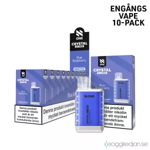 N One Crystal Cube | Blue Raspberry | Engångs Vape | 20mg | 10pack