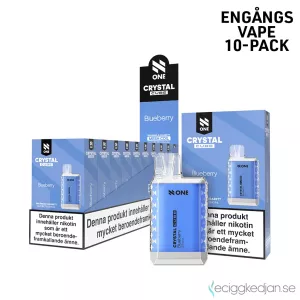 N One Crystal Cube | Blueberry | Engångs Vape | 20mg | 10pack