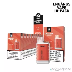 N One Crystal Cube | Cola Ice | Engångs Vape | 20mg | 10pack