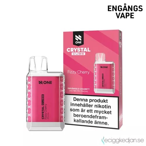 N One Crystal Cube | Fizzy Cherry | Engångs Vape | 20mg