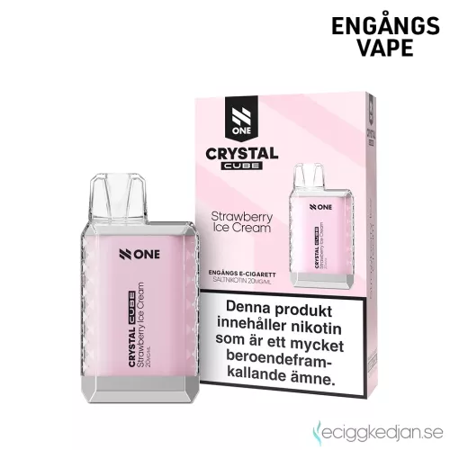 N One Crystal Cube | Strawberry Ice Cream | Engångs Vape | 20mg