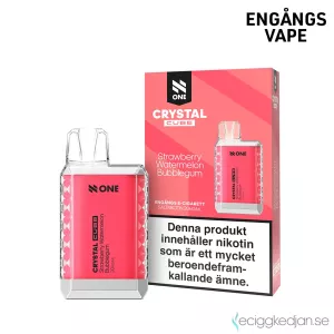 N One Crystal Cube | Strawberry Watermelon Bubblegum | Engångs Vape | 20mg