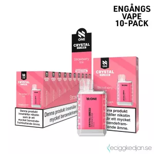 N One Crystal Cube | Strawberry Ice | Engångs Vape | 20mg | 10pack