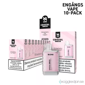 N One Crystal Cube | Strawberry Ice Cream | Engångs Vape | 20mg | 10pack
