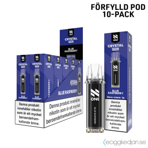 N One Crystal PRO Pod | Blue Raspberry | Förfylld Pod | 10pack