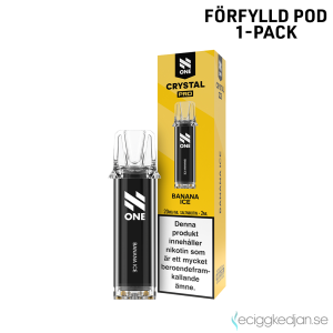 N One Crystal PRO Pod | Banana Ice | Förfylld Pod