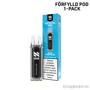 N One Crystal PRO Pod | Blue Sour Razz | Förfylld Pod