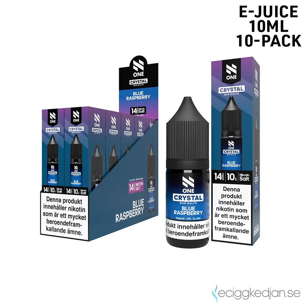 N One Salt - Blue Raspberry | 14mg | 10ml E-juice 10-pack