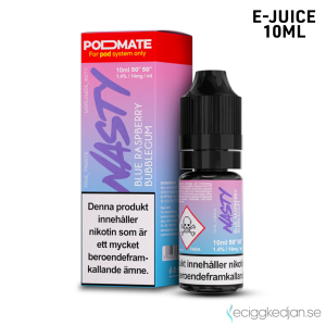 Nasty Podmate Salts | Blue Raspberry Bubblegum | 10ml E-Juice | 14mg Saltnikotin