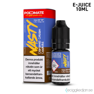 Nasty Podmate Salts | Caramel Cream Cookies | 10ml E-Juice | 14mg Saltnikotin
