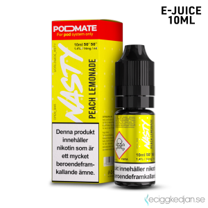 Nasty Podmate Salts | Peach Lemonade | 10ml E-Juice | 14mg Saltnikotin