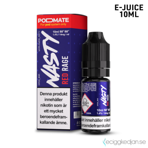 Nasty Podmate Salts | Red Rage | 10ml E-Juice | 14mg Saltnikotin