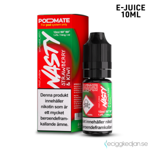 Nasty Podmate Salts | Strawberry Kiwi | 10ml E-Juice | 14mg Saltnikotin