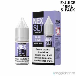 NEX SLT Fruits | Blue Lime | 10ml E-Juice | 14mg Saltnikotin | 5pack