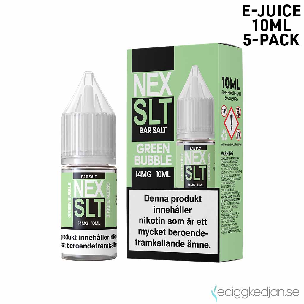 NEX SLT Sweets | Green Bubble | 10ml E-Juice | 14mg Saltnikotin | 5pack