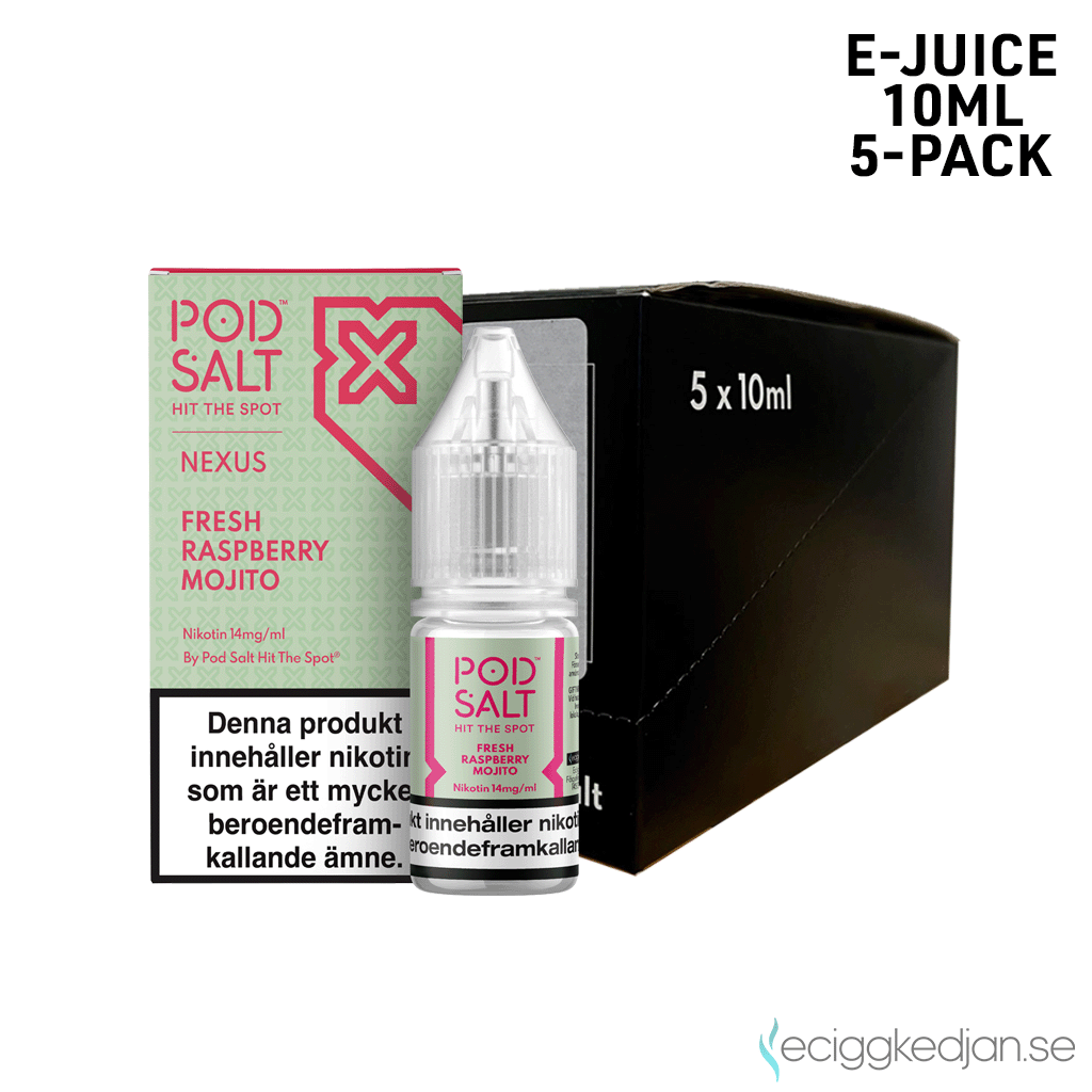 Nexus | Fresh Raspberry Mojito | 10ml E-Juice | 14mg Saltnikotin | 5pack