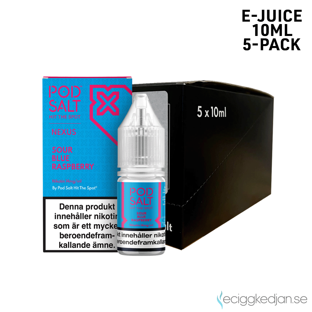 Nexus | Sour Blue Raspberry | 10ml E-Juice | 14mg Saltnikotin | 5pack