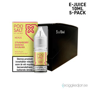 Nexus | Strawberry Banana Rhubarb | 10ml E-Juice | 14mg Saltnikotin | 5pack