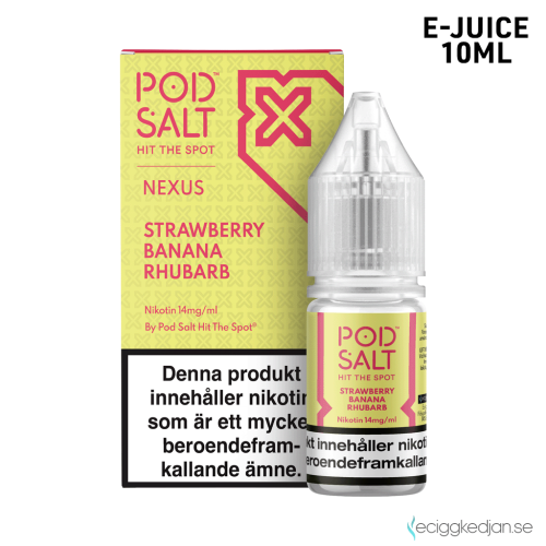 Nexus | Strawberry Banana Rhubarb | 10ml E-Juice | 14mg Saltnikotin