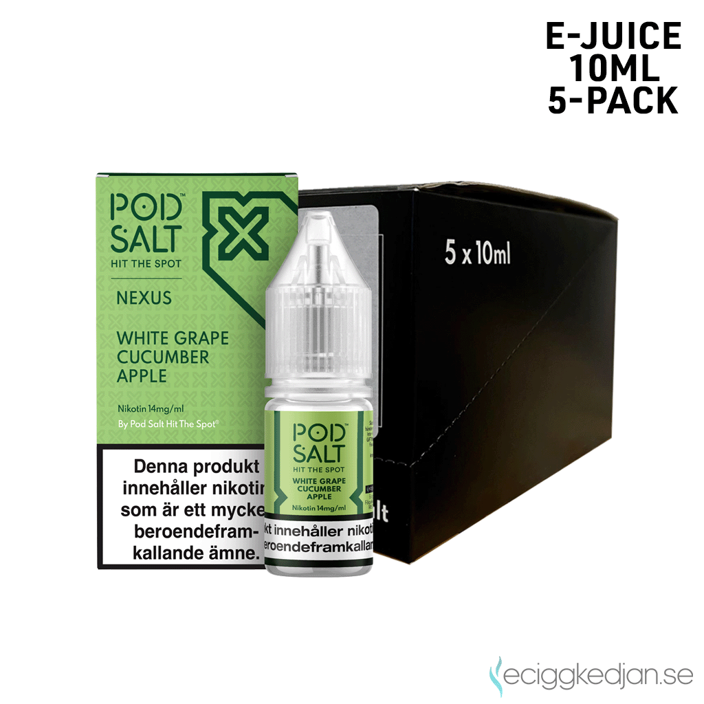 Nexus | White Grape Cucumber Apple | 10ml E-Juice | 14mg Saltnikotin | 5pack