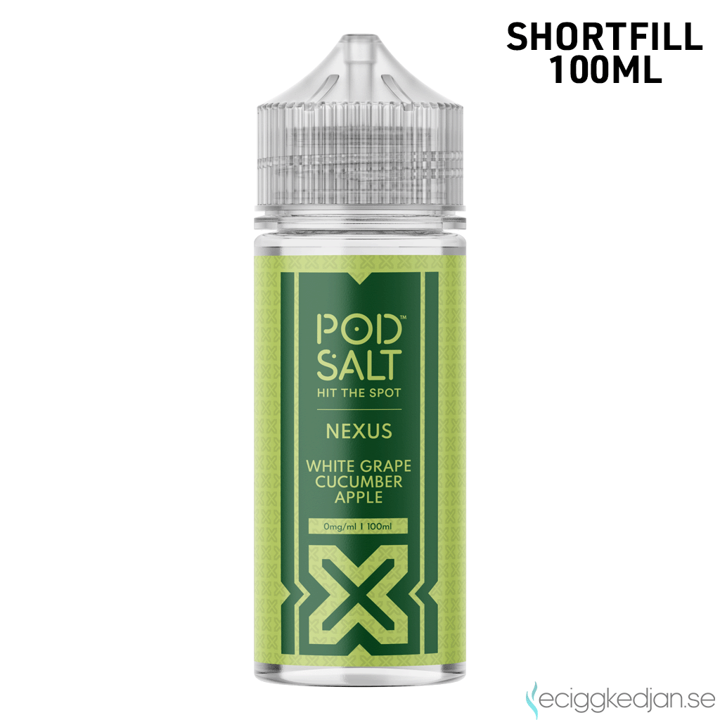 Pod Salt Nexus | White Grape Cucumber Apple | 100ml Shortfill