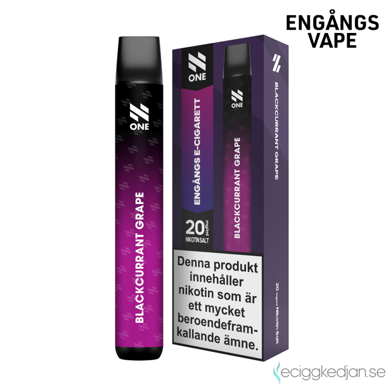 N ONE | Blackcurrant Grape Engångs Vape