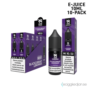 N One | Blackcurrant Lemonade | 10ml E-Juice | 14mg Saltnikotin | 10pack
