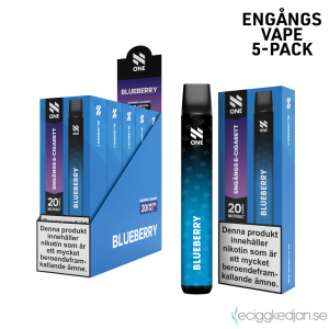 N ONE | Blueberry | Engångs Vape | 20mg | 5pack