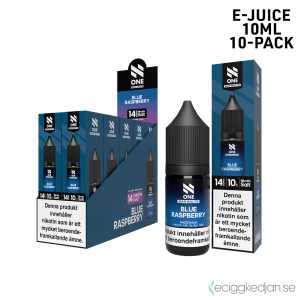 N One | Blue Raspberry | 10ml E-Juice | 14mg Saltnikotin | 10pack