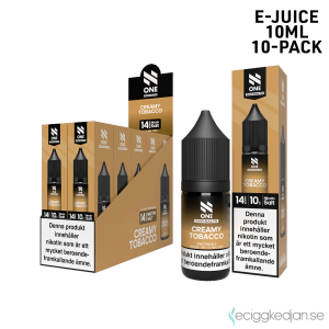 N One | Creamy Tobacco | 10ml E-Juice | 14mg Saltnikotin | 10pack
