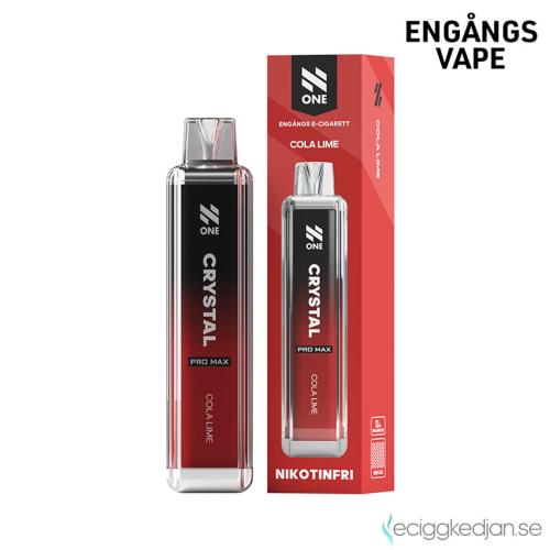 N One Crystal ZERO Mesh | Cola Lime | Engångs Vape | 0mg | 12ml