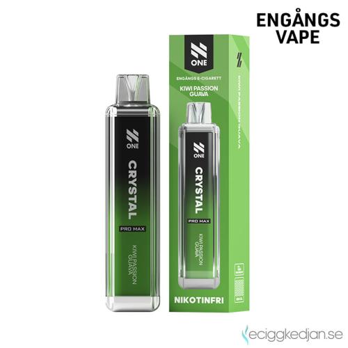 N One Crystal ZERO Mesh | Kiwi Passion Guava | Engångs Vape | 0mg | 12ml