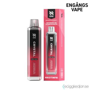 N One Crystal ZERO Mesh | Watermelon Pomegranate | Engångs Vape | 0mg | 12ml
