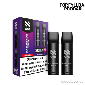 N One Mesh Pod V1 | Blackcurrant Grape | 1600 Puff per 2pack | Inkl 1st Batteri | OBS!! Kort Datum/Utgånget Datum